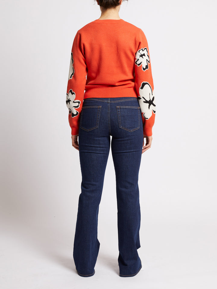 French Connection Paislee Floral Jacquard Jumper