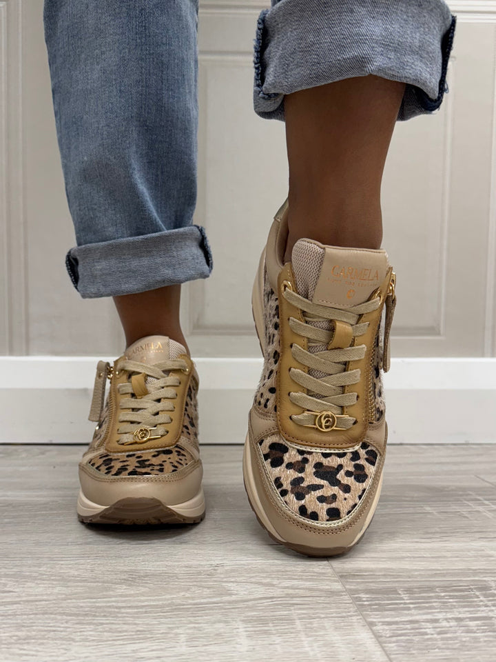 Carmela Z.C Piel Beige Leopard Wedge (162653)