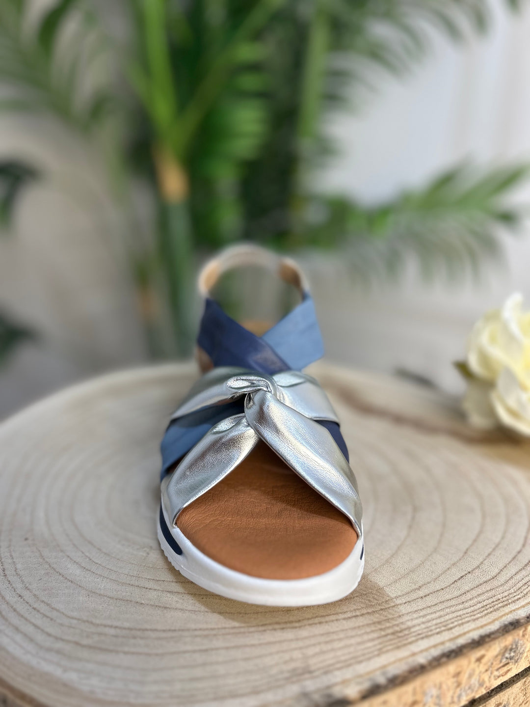 Marila Nura Combi Plata/Jeans Sandal