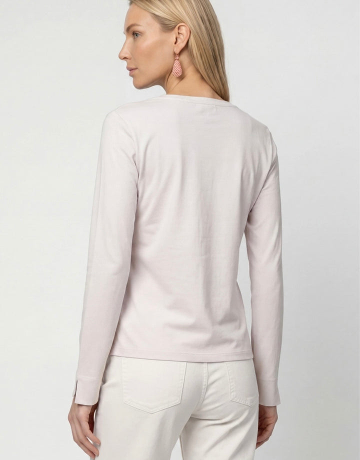 Monari Long Sleeve Pearly Pullover With Perfume Print