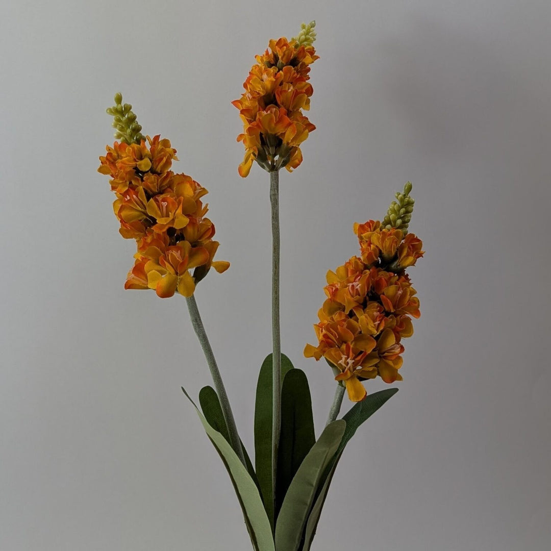 Artificial Triple Spike Orange Blossom Spray