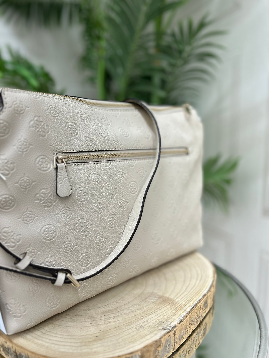 Guess Blake Hobo Bone Logo Handbag