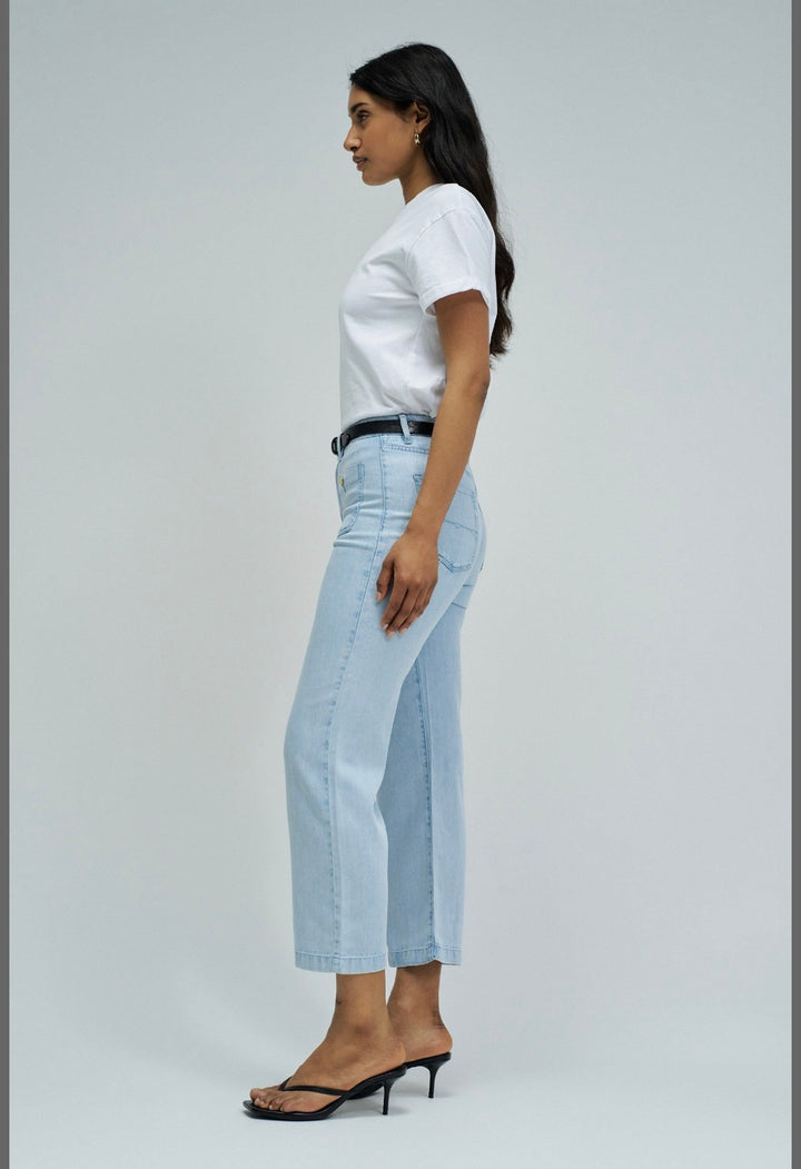 Salsa Light Denim Cropped Trousers | 21011214