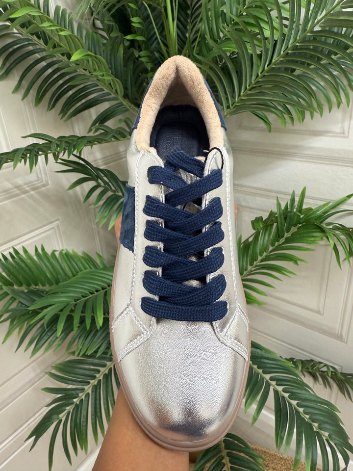 Patrizio Como Desio Aluminio Silver And Navy Runner