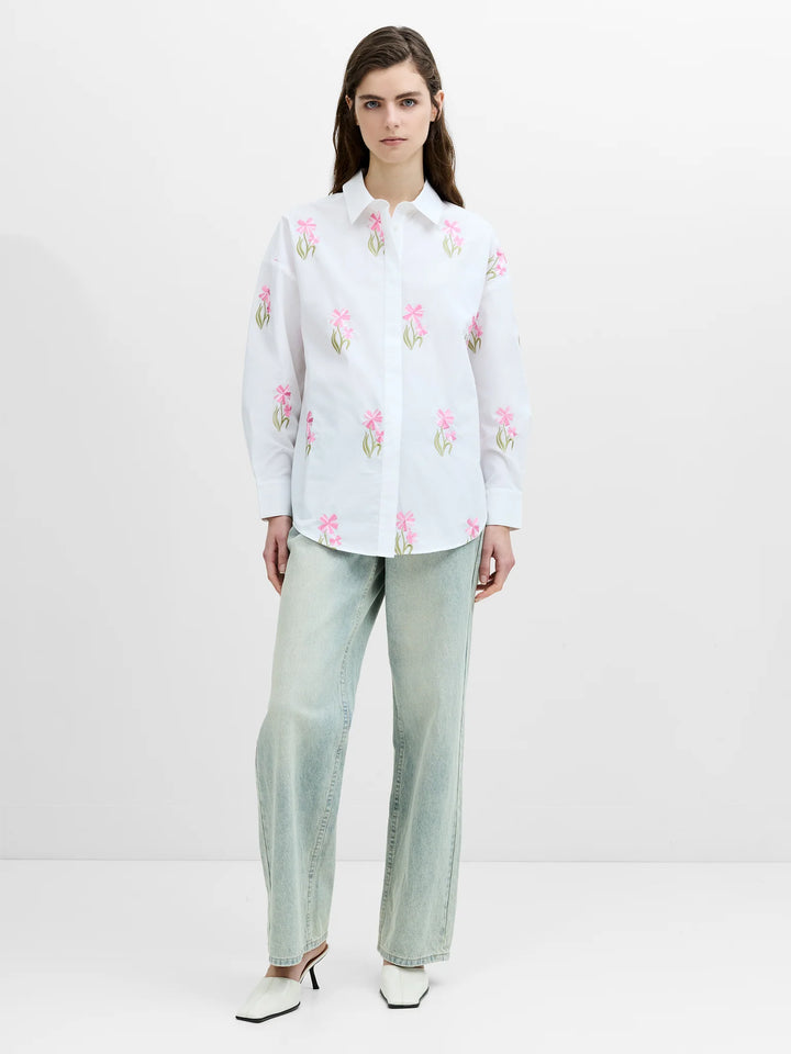 French Connection Cambria Floral Embroidered Shirt