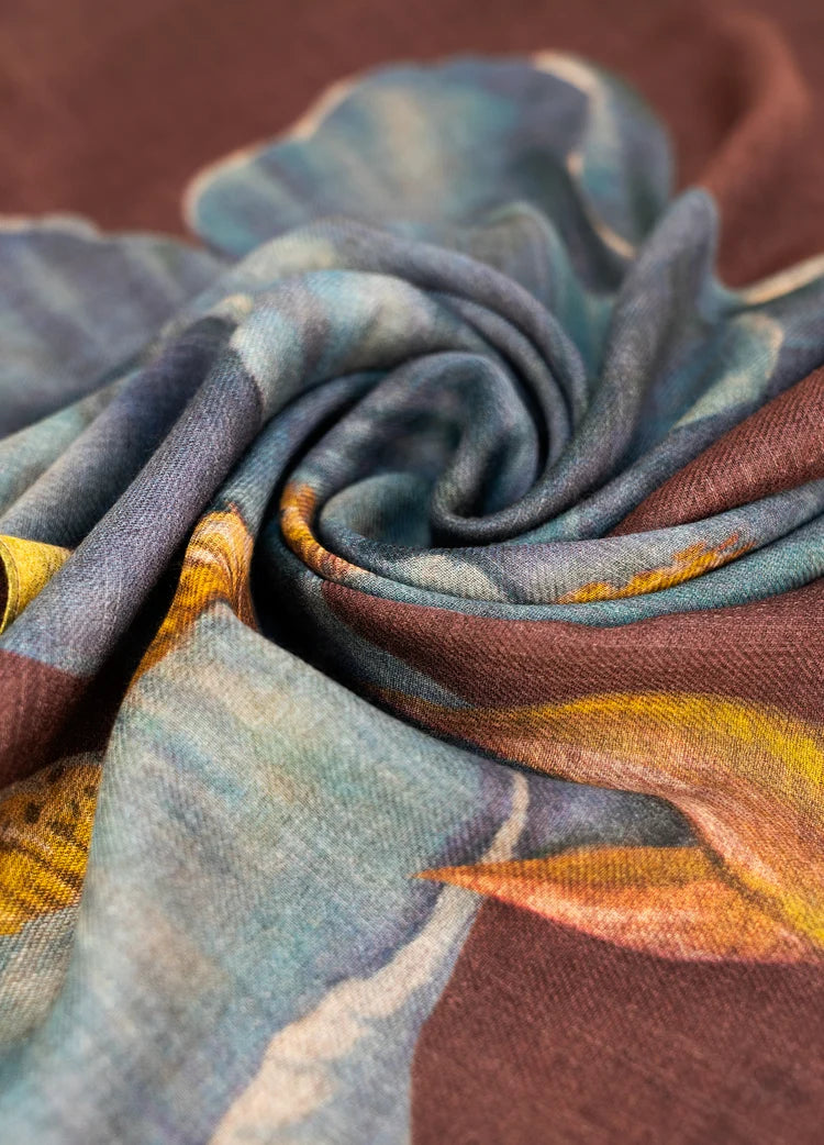 Powder Wool Wrap Scarf | Iris