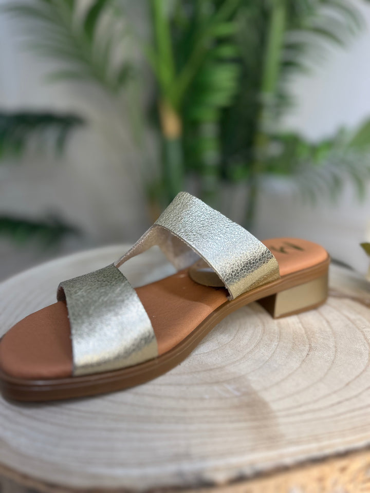 Marila Pon Craquele Platino Sandal