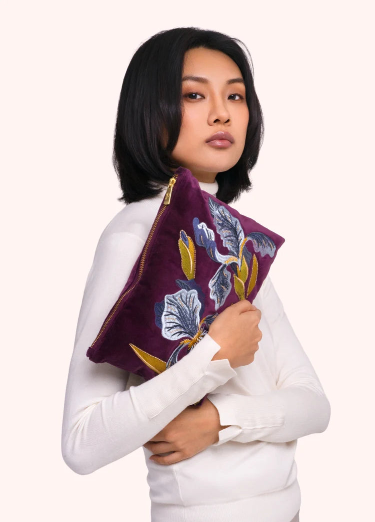Powder Iris Zip Pouch