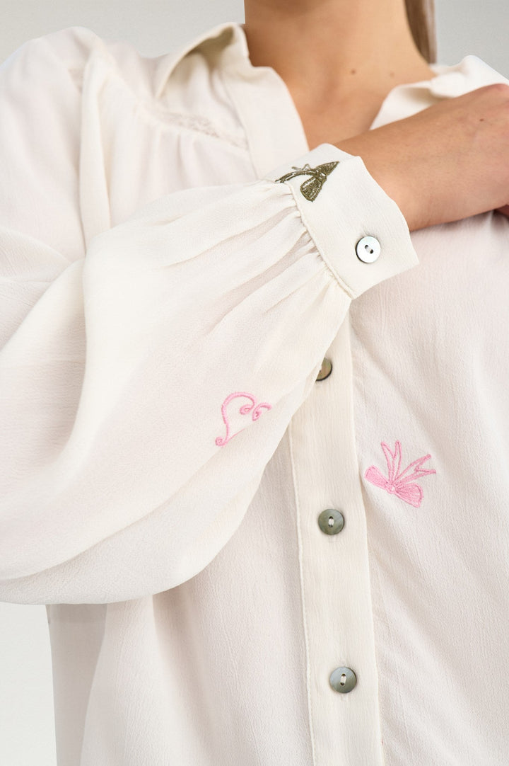 Numph Nudagny Shirt | Cloud Dancer