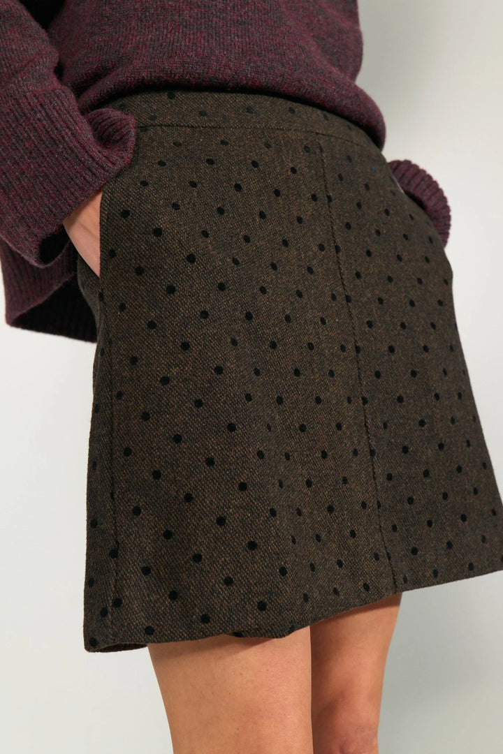 Numph Nuamia Skirt | Black Coffee