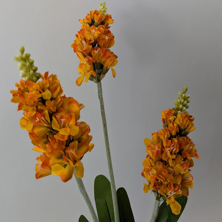 Artificial Triple Spike Orange Blossom Spray