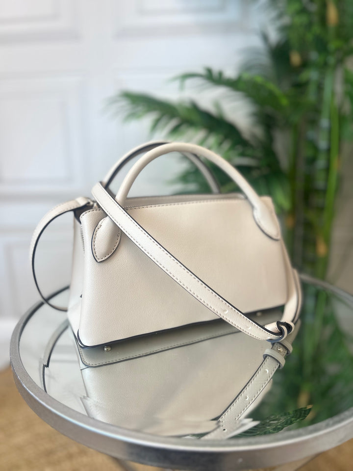 Guess Zaria Small Girlfriend Satchel Bag Taupe