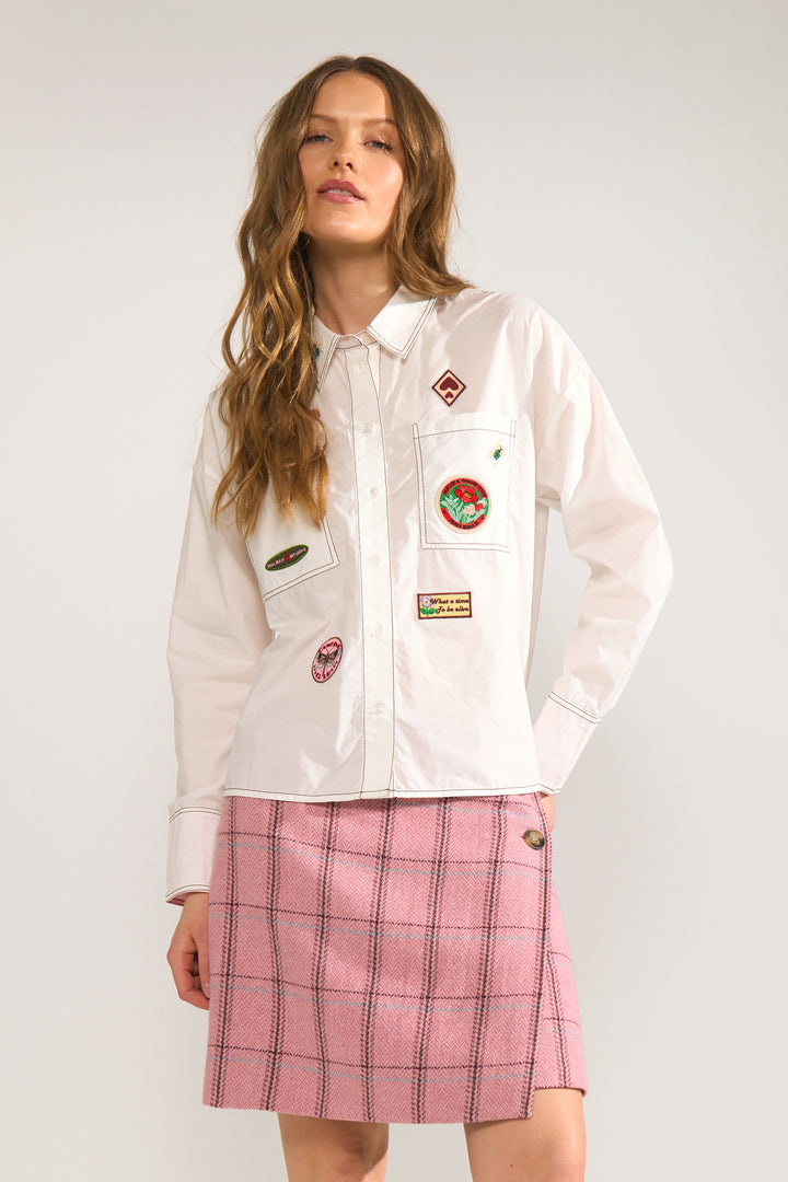 Numph Nubadge Bright White Shirt
