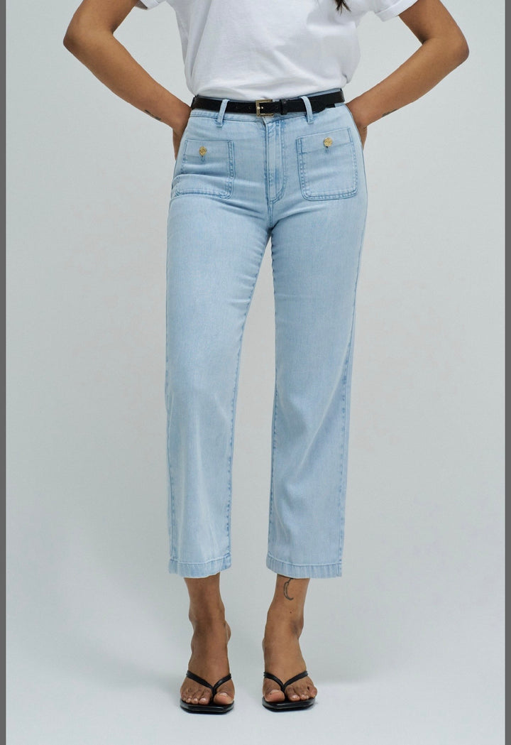 Salsa Light Denim Cropped Trousers | 21011214
