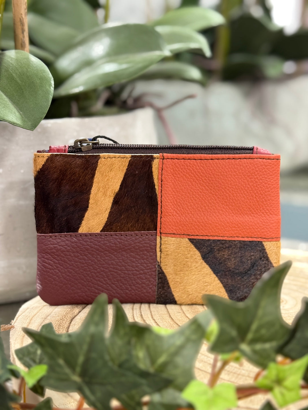 Soruka (047923) Two Tone/Animal Print Coin Zip Purse