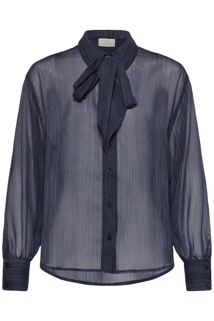 Kaffe Kalouisa Shirt | Blue Blurry Stripe