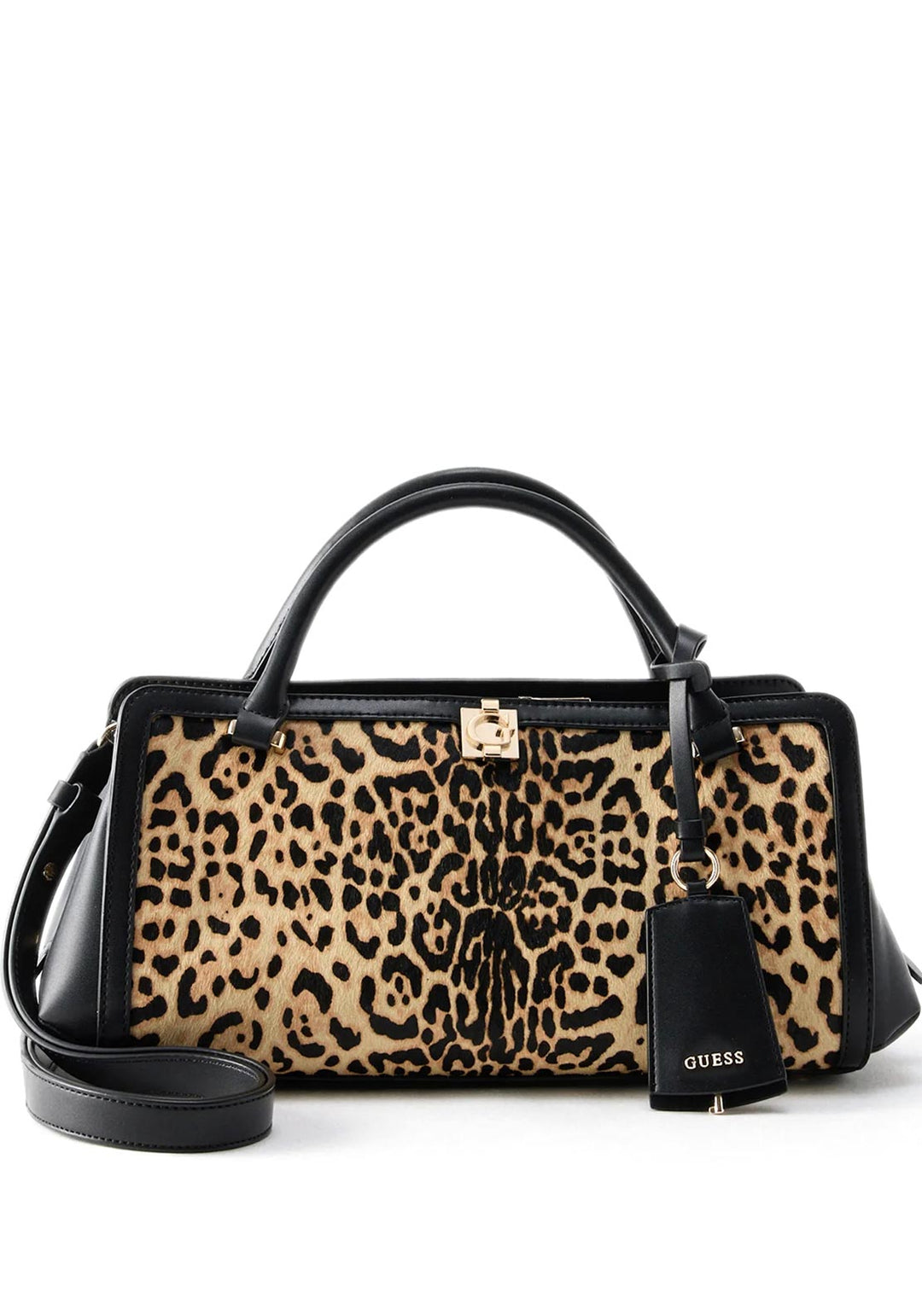 Guess Audrey Small Leopard Satchel Bag