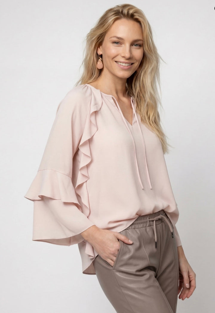 Monari Rosewater Chiffon Blouse
