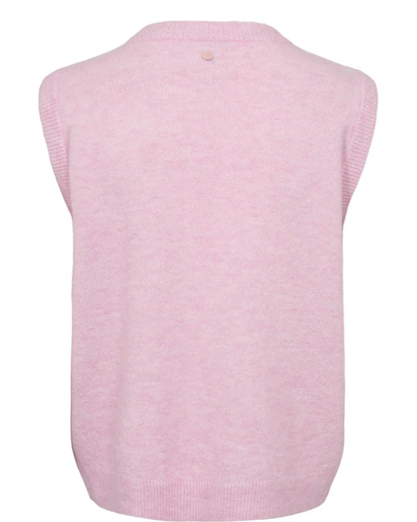 Numph Nufuette Zip Vest | Pink Lady