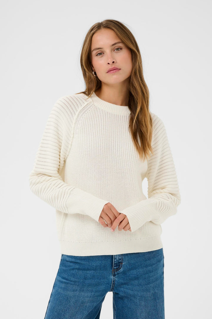 Kaffe KAmone Knit Pullover Chalk