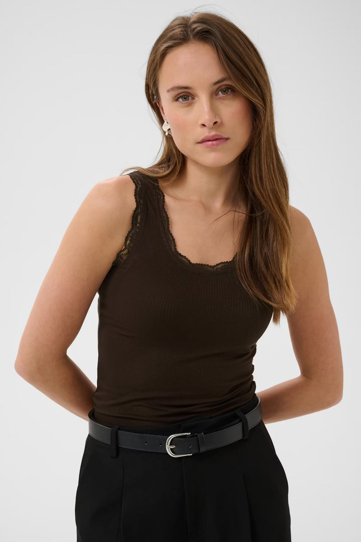 Kaffe Kaomi Vest Top | Coffee Bean