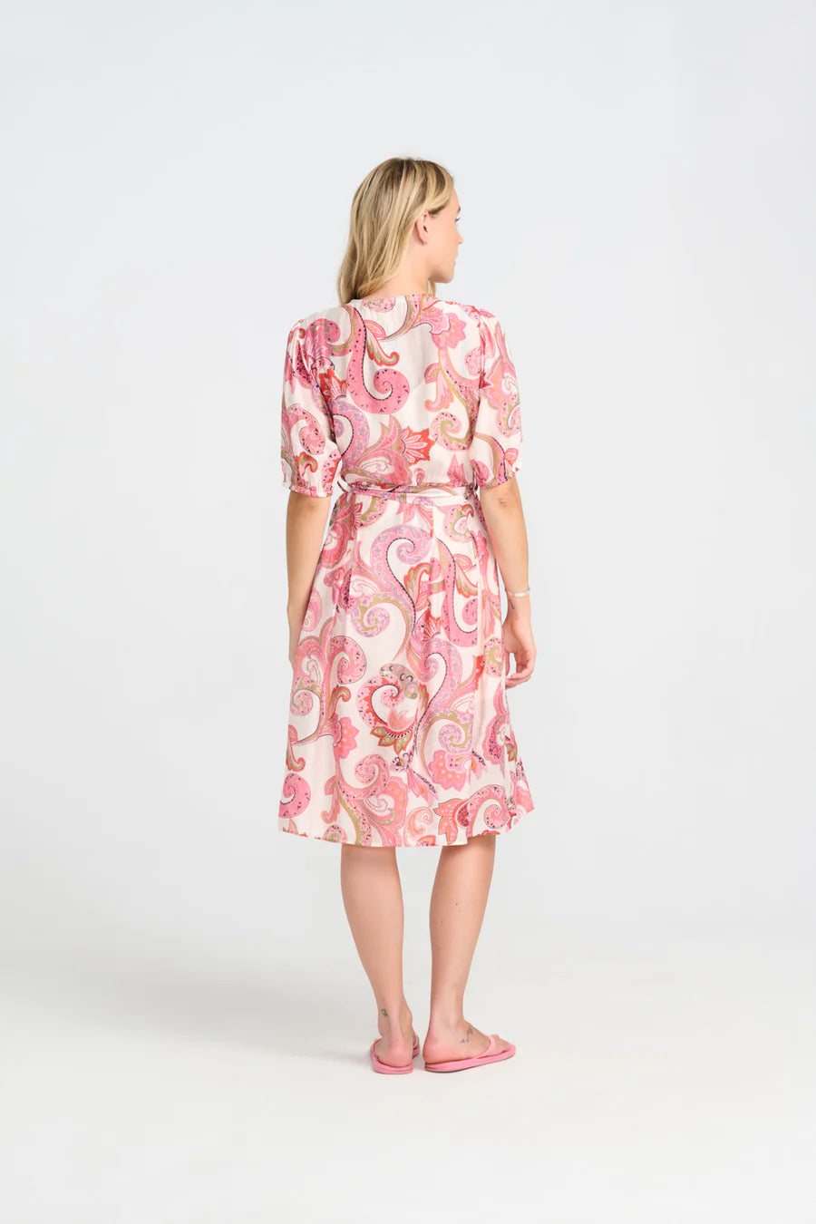Costa Mani Daffodil Pink Flower Dress