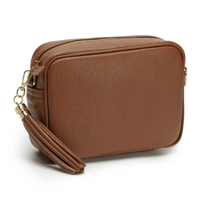 Elie Beaumont Dark Tan Crossbody Bag