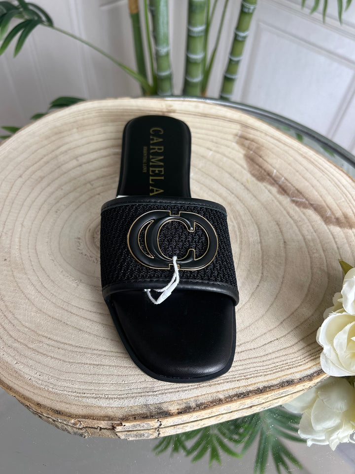 Carmela Sandalia Sra Tex Negro Sandal | 163281