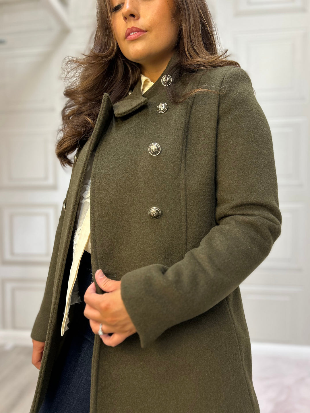 Salsa Short Woolen khaki Coat