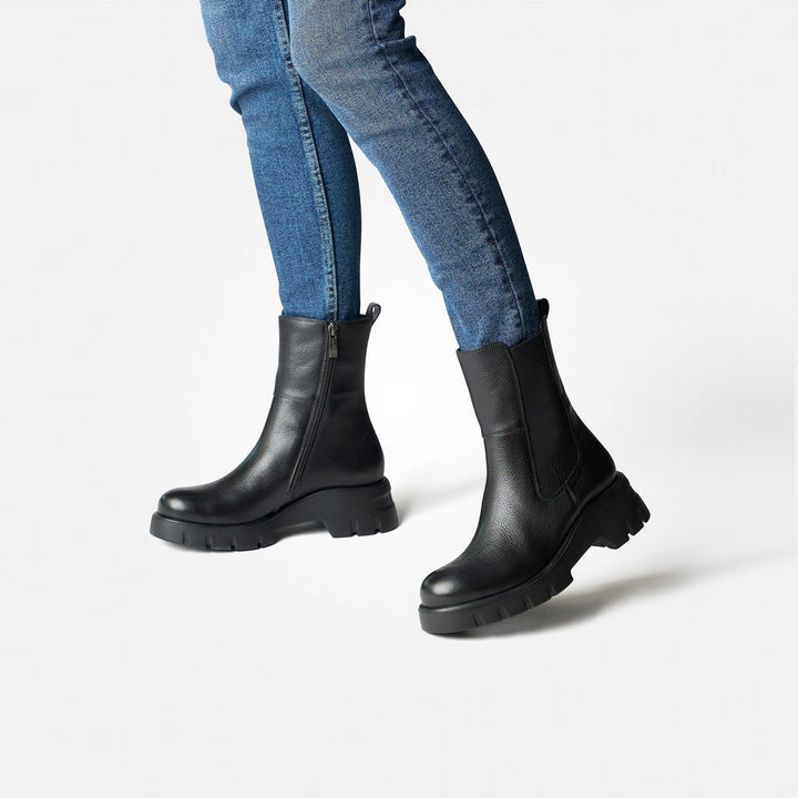 Paul Green Major Calf Black Boot