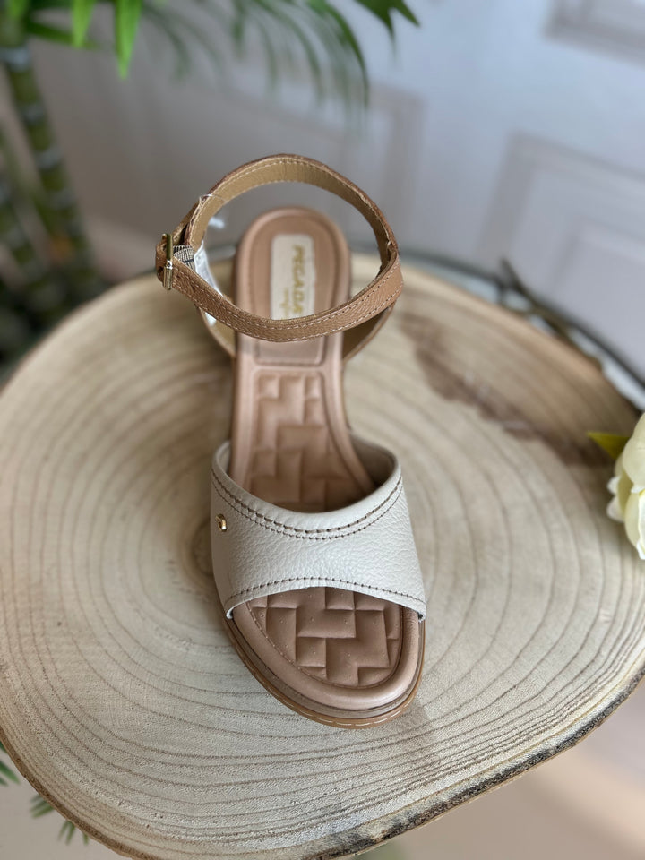Pegada Burnished Linho/Caramelo Wedged Sandal | 233952