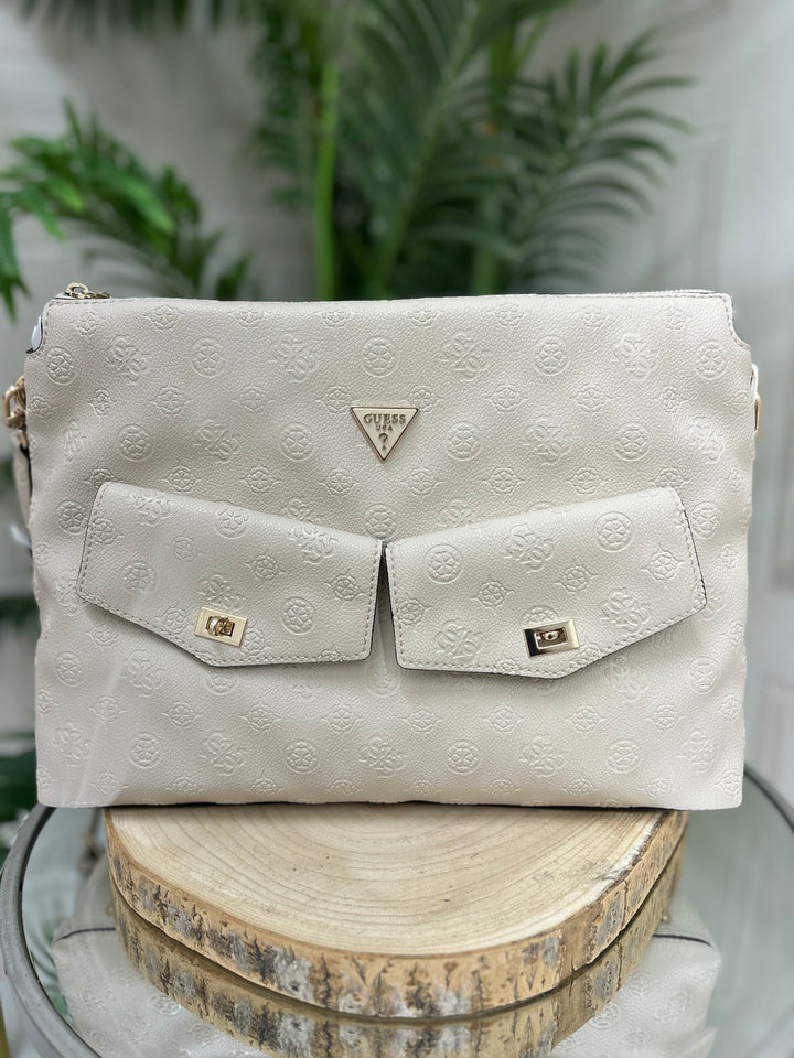 Guess Blake Hobo Bone Logo Handbag