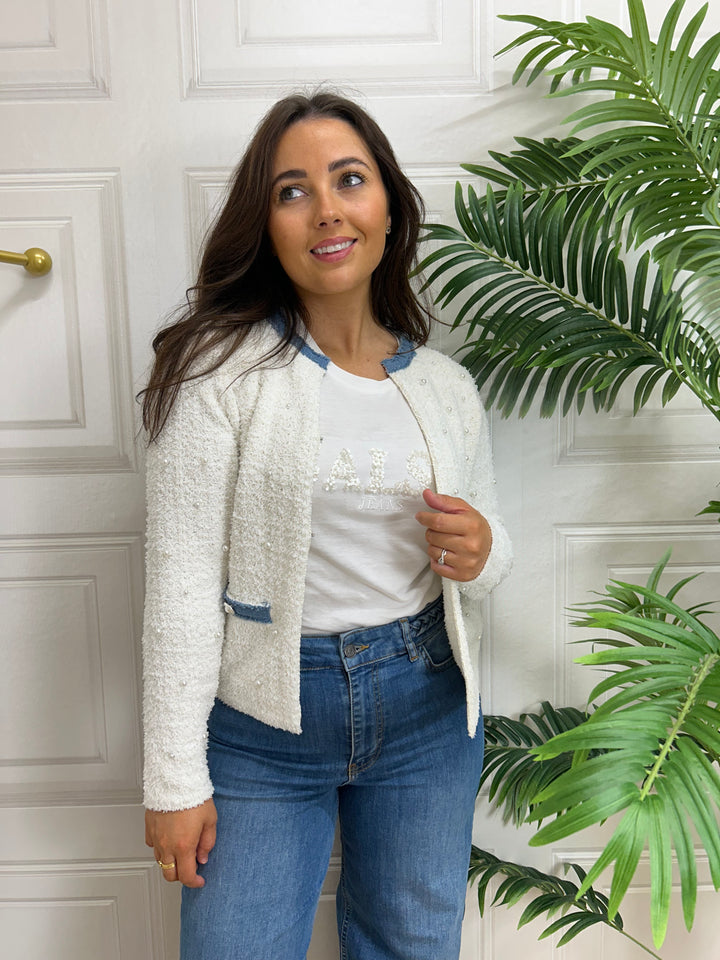 Salsa Cardi/Jacket Pearls & Glitter