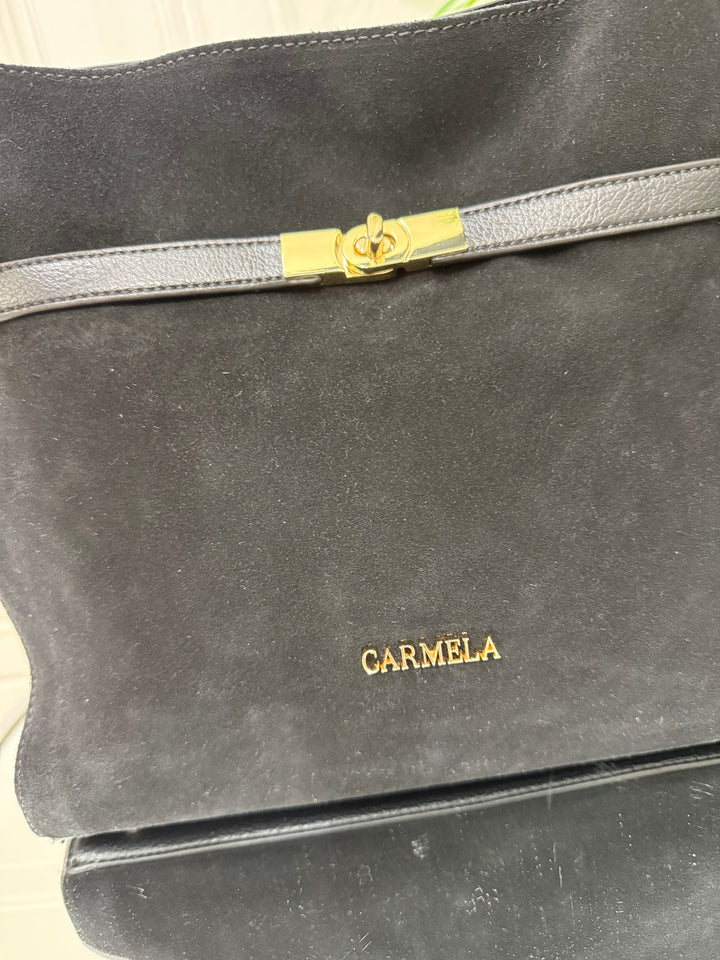 Carmela Black Suede Bag 186168