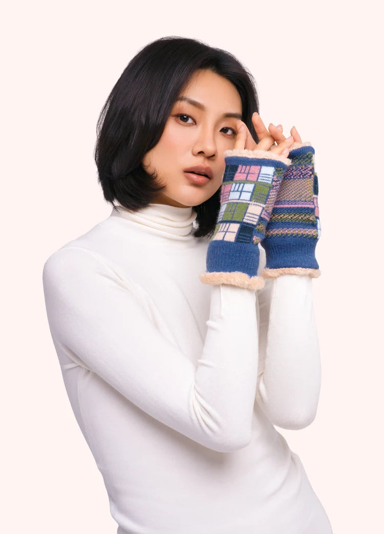 Powder Dani Wrist Warmers | Denim Mix