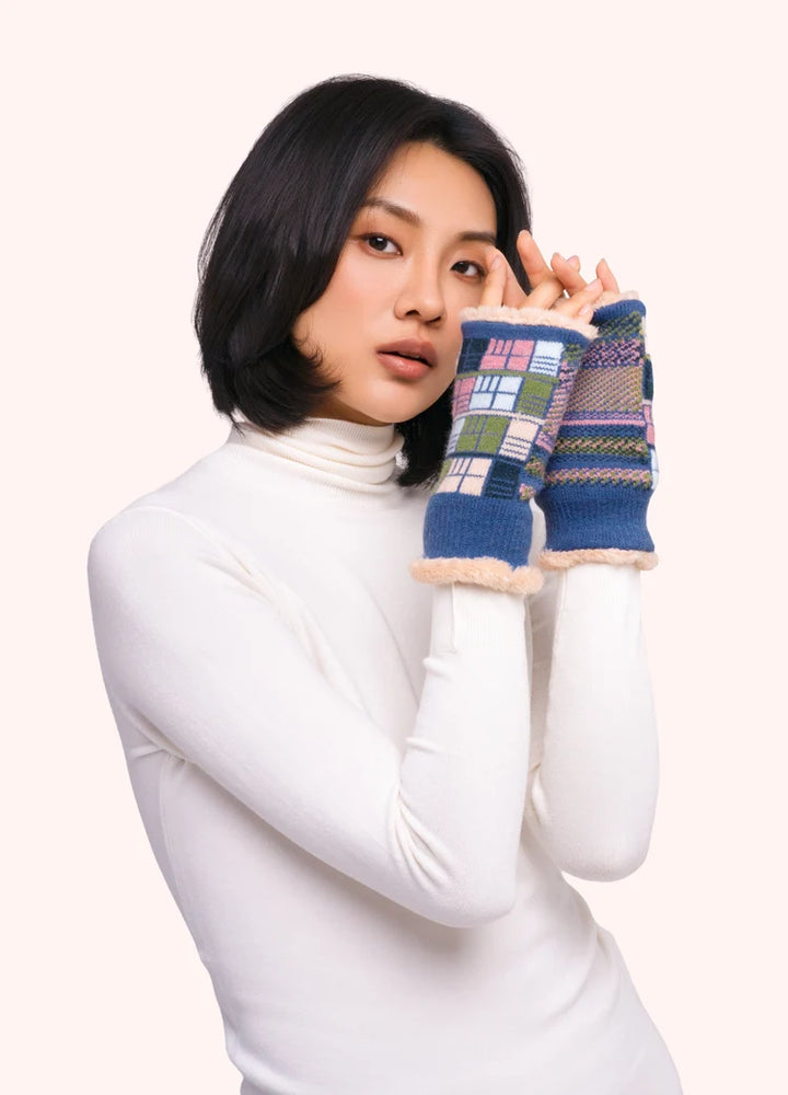 Powder Dani Wrist Warmers | Denim Mix