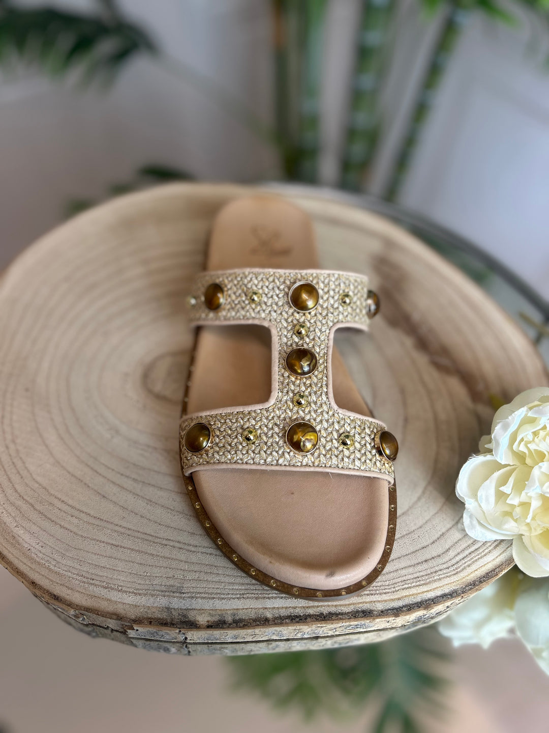 S.Piero Natural Raffia Sandal