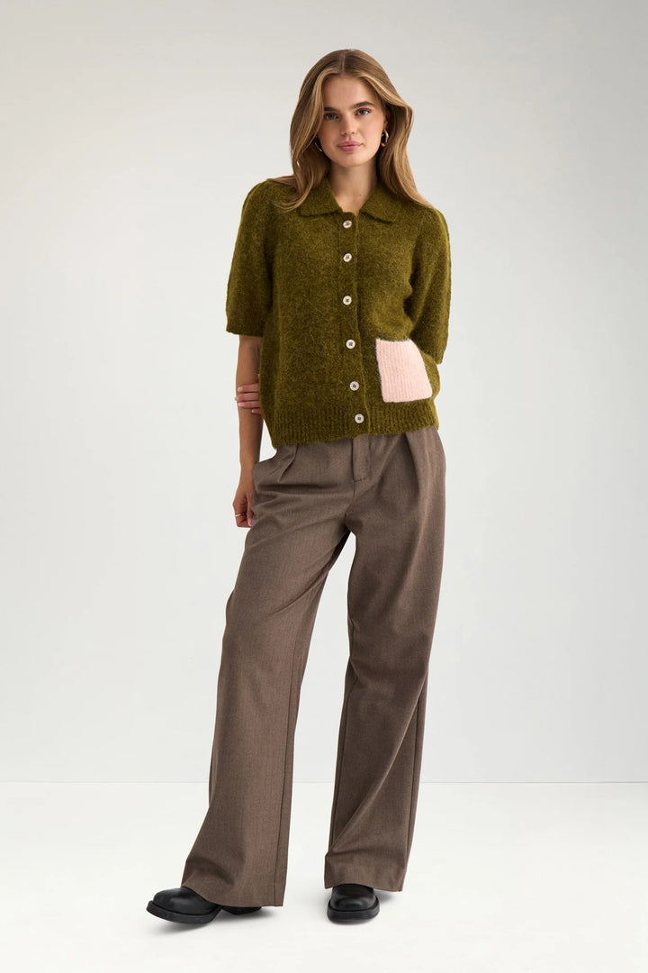 Numph Nusalia Cardigan | Fir Green
