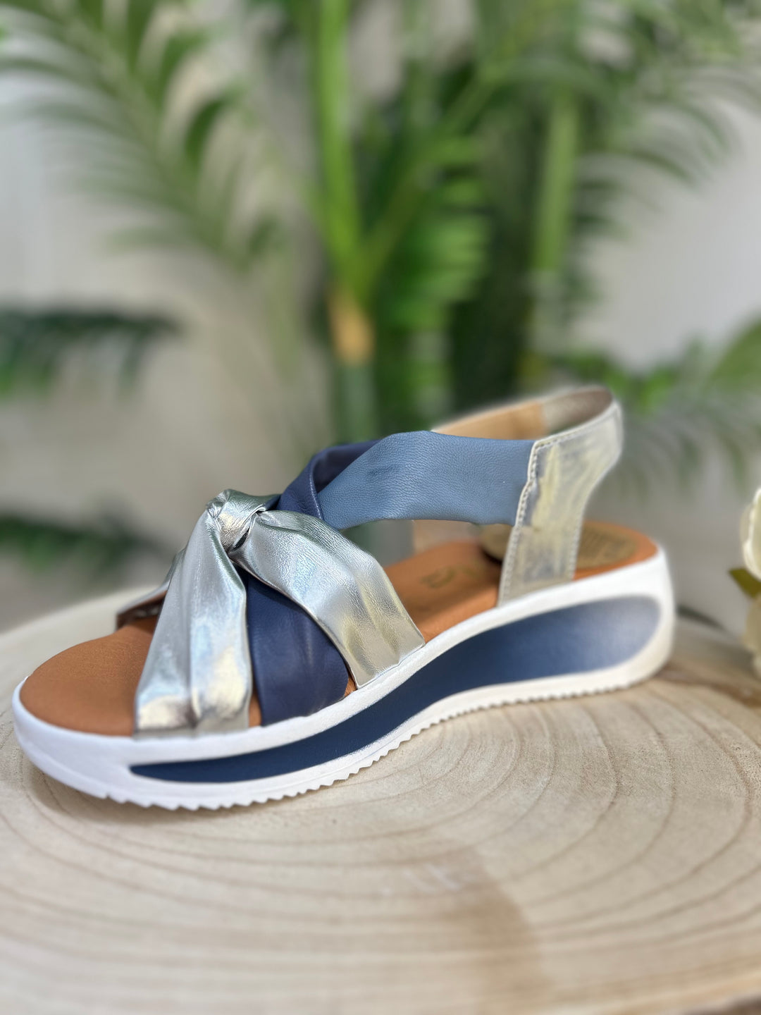 Marila Nura Combi Plata/Jeans Sandal