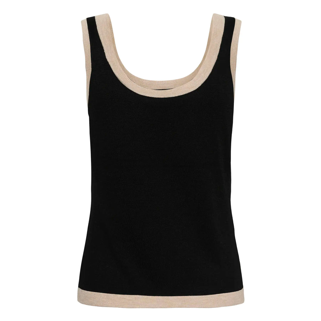 Kaffe Kalizza Contrast Knit Top