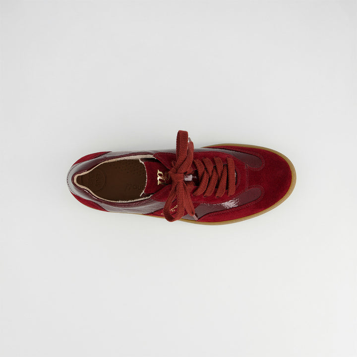 Paul Green Suede/Sportlack Wine Sneaker