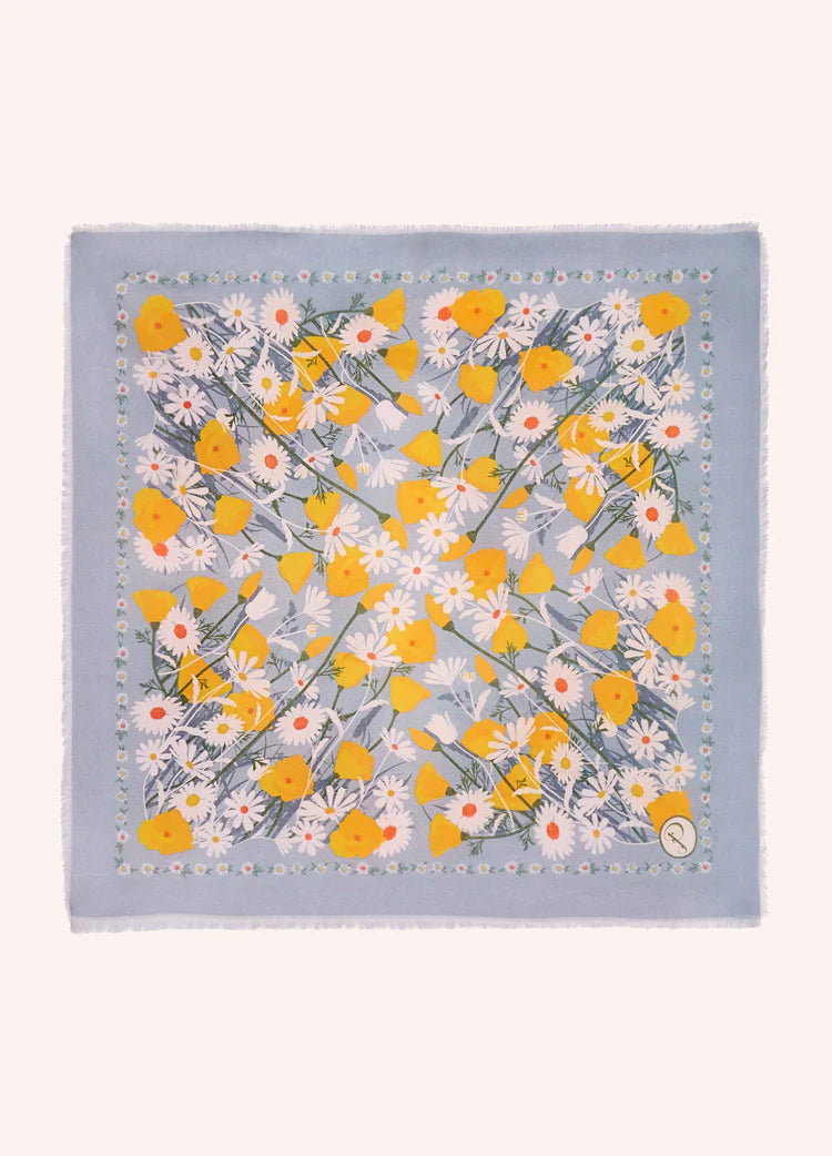 Powder Cotton Bandana Scarf | Marvellous Meadows Blue