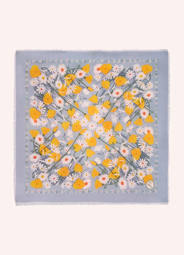 Powder Cotton Bandana Scarf | Marvellous Meadows Blue