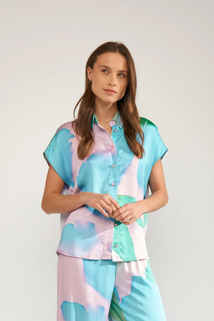 Numph Nusunlee Short Sleeve Orchid Bloom Shirt