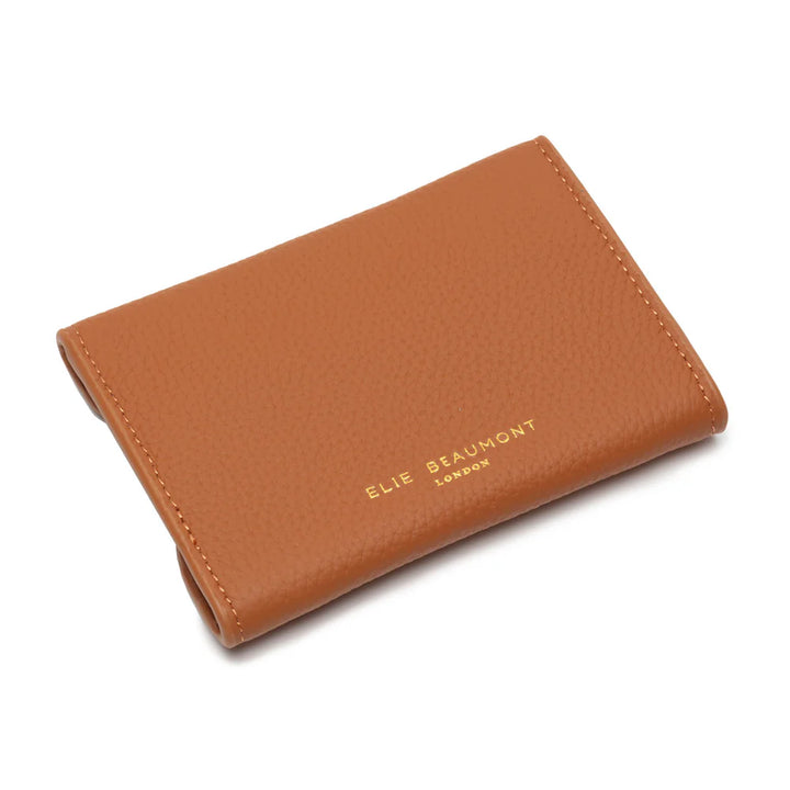 Elie Beaumont Tan Folding Wallet Cardholder