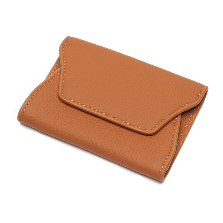 Elie Beaumont Tan Folding Wallet Cardholder