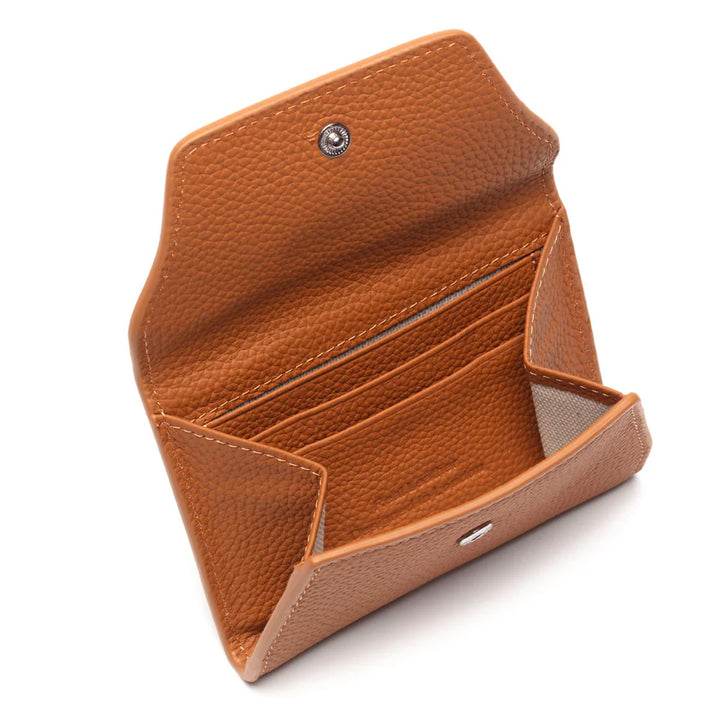 Elie Beaumont Tan Folding Wallet Cardholder