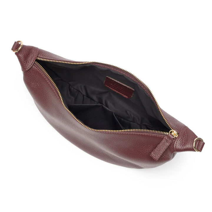 Elie Beaumont Wine Hobo Bag