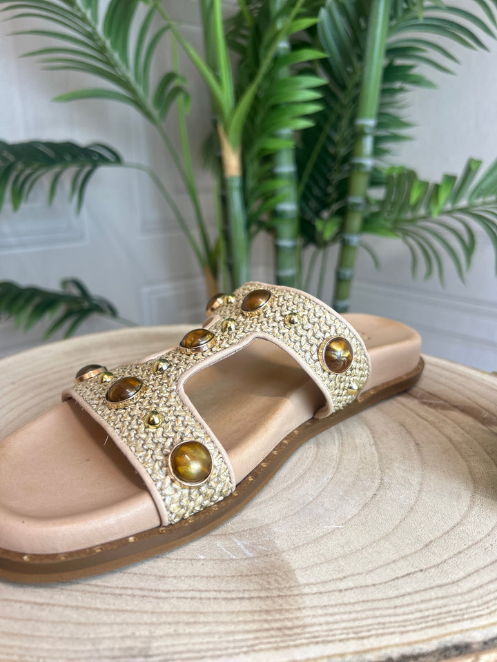 S.Piero Natural Raffia Sandal