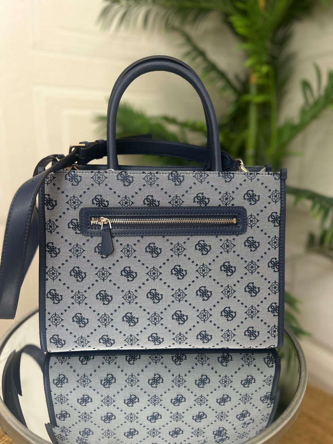 Guess Neda 4G Navy Logo Handbag